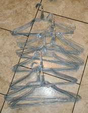 75 vintage wire hangers twisted metal Chrome heavy duty shirt clothes clothing