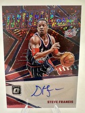 2023-24 Panini Mosaic Autographs Fast Break Steve Francis No. FBS-FRC Red Disco