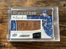 Daniel Sedin 2018-19 Upper Deck Engrained Signature Shots Stick Auto /50 Canucks