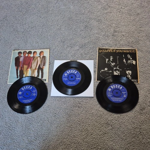 The Rolling Stones 7" E.P Vinyl Single Record Job Lot X3 Five By Five , Got Live