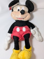 Vintage Disney Mickey Mouse Plush Mini Backpack With Pocket