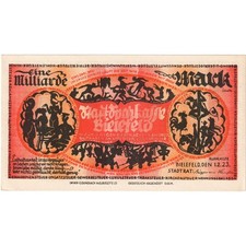 [#293682] Germany, Bielefeld, 1 Milliarde Mark, 1923-02-01, UNC