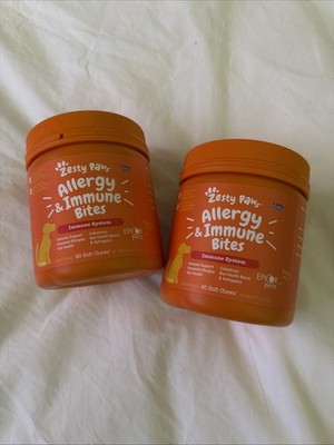 (BUNDLE X2) ZESTY PAWS Allergy Immune Supplement for Dogs EX2027