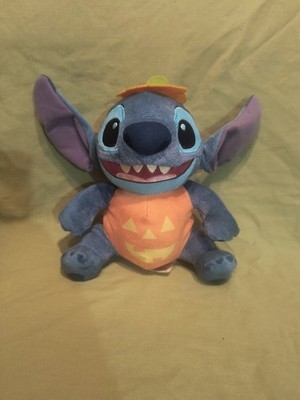 NWOT New Disney Just Play Stitch Halloween Pumpkin Jack-O-Lantern  8'' Plush Toy