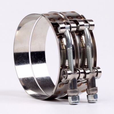 2PCS Stainless Steel T Bolt Clamp Turbo Intake Fit Silicone Hose Clamp OD 1.5''