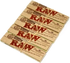 RAW Organic Connoisseur King Size Slim Rolling Papers 5 Booklets with Filter Tip