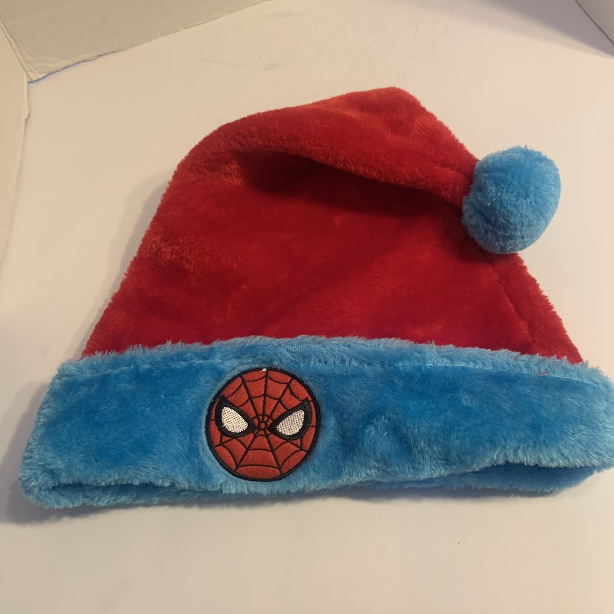 SPIDER-MAN SANTA HAT SPIDERMAN CHRISTMAS Red Blue Logo Children