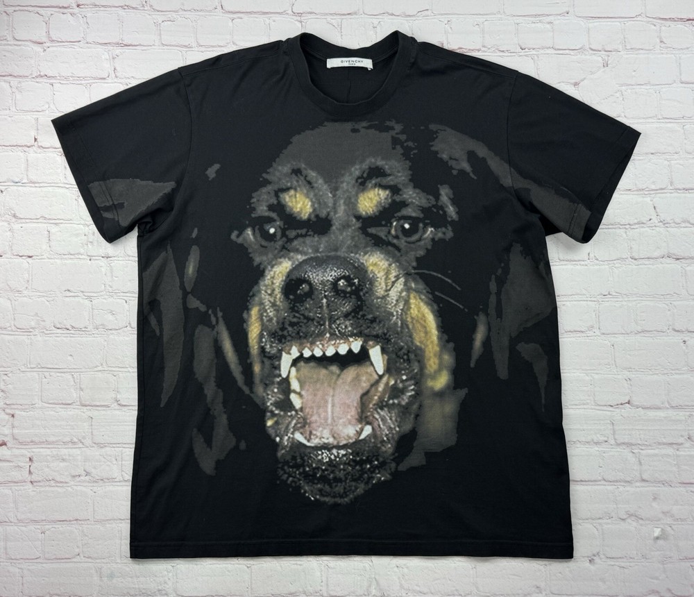 SS2011 Givenchy x Riccardo Tisci Rottweiler Black T-Shirt - Men’s Medium - MINT