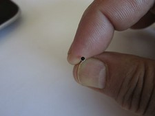 Sterling Silver Nose Stud Jet Black 925 silver 10mm long 24 gauge 1.5mm Crystal