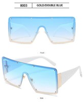 Oversized Square Flat Top Sunglasses Large Black Square Women Ladies Big UV400