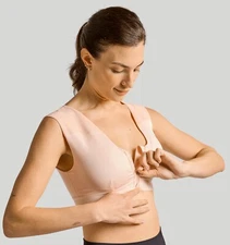 Tommie Copper® Women's Shoulder Support Compression Bra Front Zipper 2XL PINK