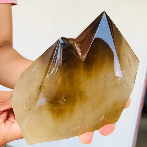 2087g Natural Smokey Quartz Crystal Obelisk Double Point Mineral Healing AG312 - Picture 5 of 16