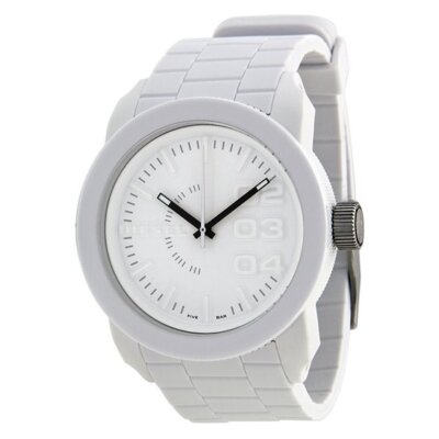 Mens Wristwatch DIESEL DOUBLE DOWN DZ1436 Silicone White Sub 50mt