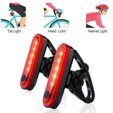 2stk Fahrrad LED Rücklicht Licht Fahrradlampe Hinten Leuchte USB Aufladbar