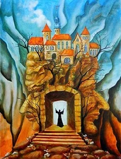 ORIGINAL Painting Oil canvas surrealism modern ART by Pronkin 2014