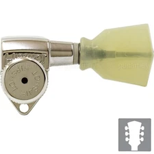 NEW Hipshot Grip-Lock Open-Gear LOCKING Tuners w/ KEYSTONE Buttons 3x3 - NICKEL