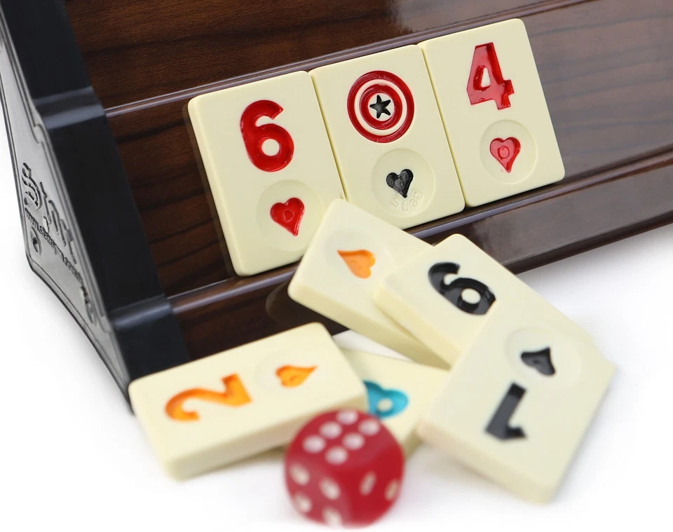 Original STAR RUMMY / OKEY Spielsteine Set OKEY TASI aus Melamin extra Mattiert - Bild 4 von 4