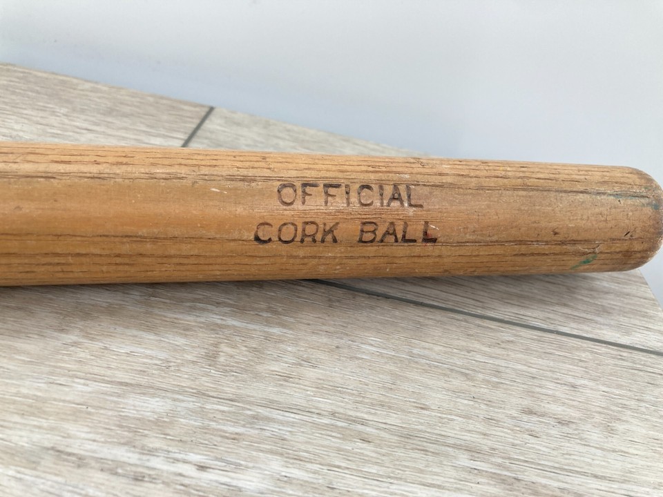 Vintage Hillerich & Bradsby CB1 Official Cork Ball Bat Baseball Wooden