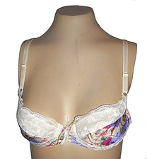 Vintage Bra Maidenform Heartstrings Underwire Satin Lace Padded Mint 5387 36A