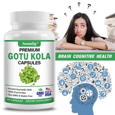Gotu Kola Brain Health Extra Strength Memory & Focus Caps Ex.11/26