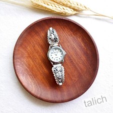 Native American Navajo Sterling Silver Floral Women Lady's Watch Small Wrist!