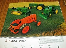 *John Deere Two-Cylinder Tractors 1989 Calendar SOUTHGATE SUN & SNOW Rochelle IL