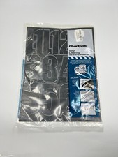  2 Chartpak 01193 Press-On Vinyl Numbers, Self Adhesive, Black, 4-In., 23/Pack