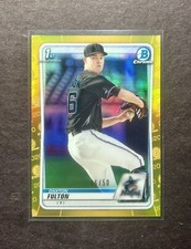 2020 Bowman Chrome 1st Daxton Fulton Gold Refractor /50 Rc Marlins