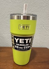Vaso apilable YETI Chartreuse 26 oz/ahora estilo 30 oz/tapa de paja Rambler