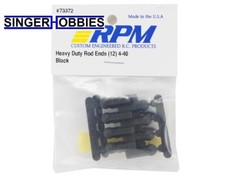 RPM 73372 Heavy Duty 4-40 Rod Ends Black  12 Associated RC10/SC10 / Losi HH