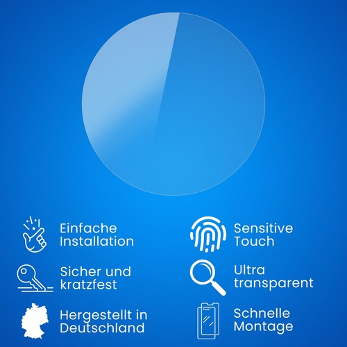 atFoliX 3x Schutzfolie für Kreisrundes-Display 44mm Durchmesser klar - 第 3/8 張圖片