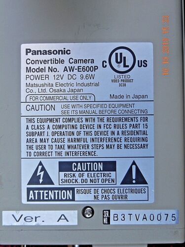 CÁMARA CONVERTIBLE PANASONIC AW-E600P 3CCD CON FUJINON S16X7BMD 1:19/7.3-17mm TV-Z - Imagen 3 de 21