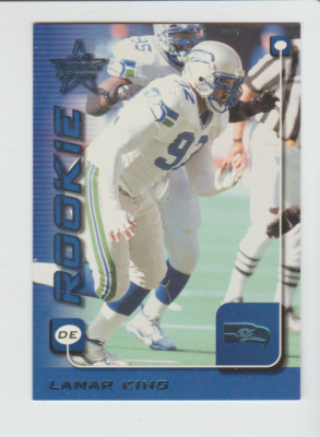 1999 Leaf Rookies & Stars #286 Lamar King RC, Saginaw Valley State Cardinals