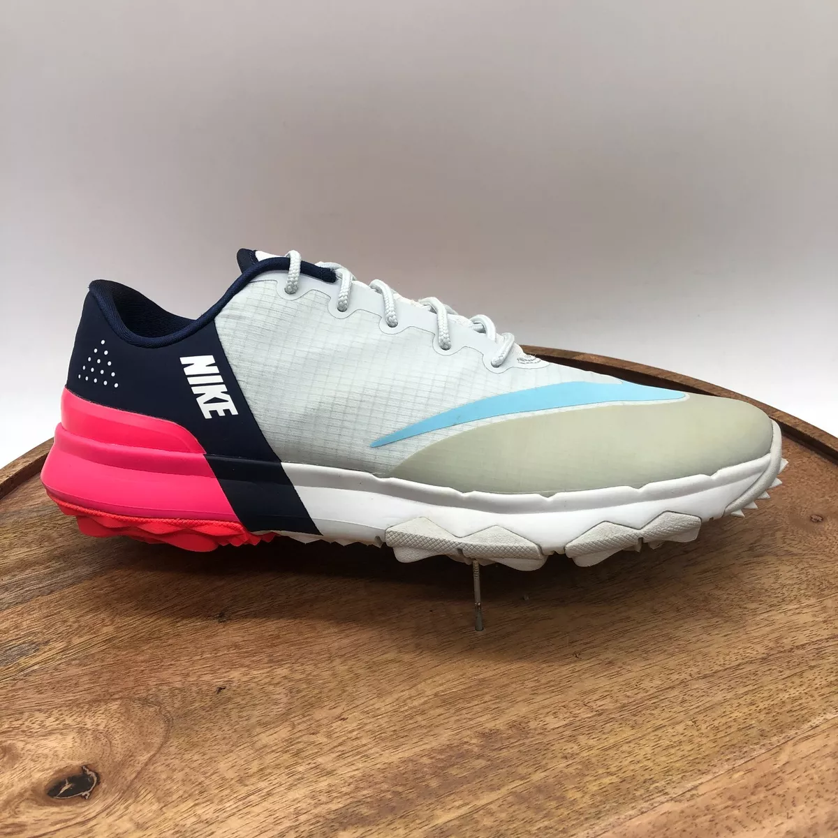 Nike Womens FI Flex Golf Gray Pink Blue Spikeless Golf Shoes