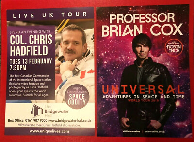 Prof. Brian Cox & Col. CHRIS HADFIELD Promo-Flyer - Live-Touren - Raum & Zeit