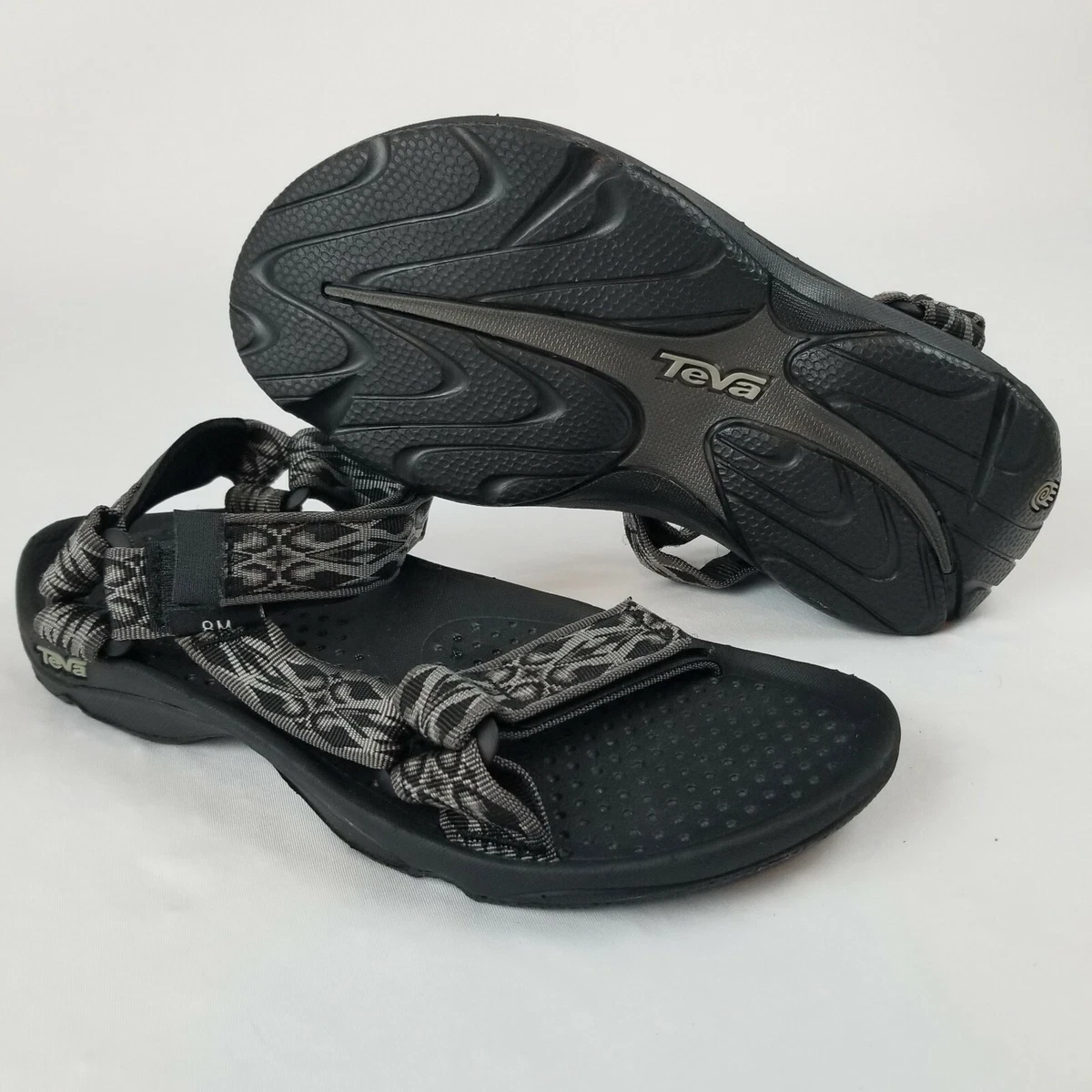 Teva Hurricane 3 Hiking Sport Water Sandals Black and Gray Mens Size 8 SN 6502