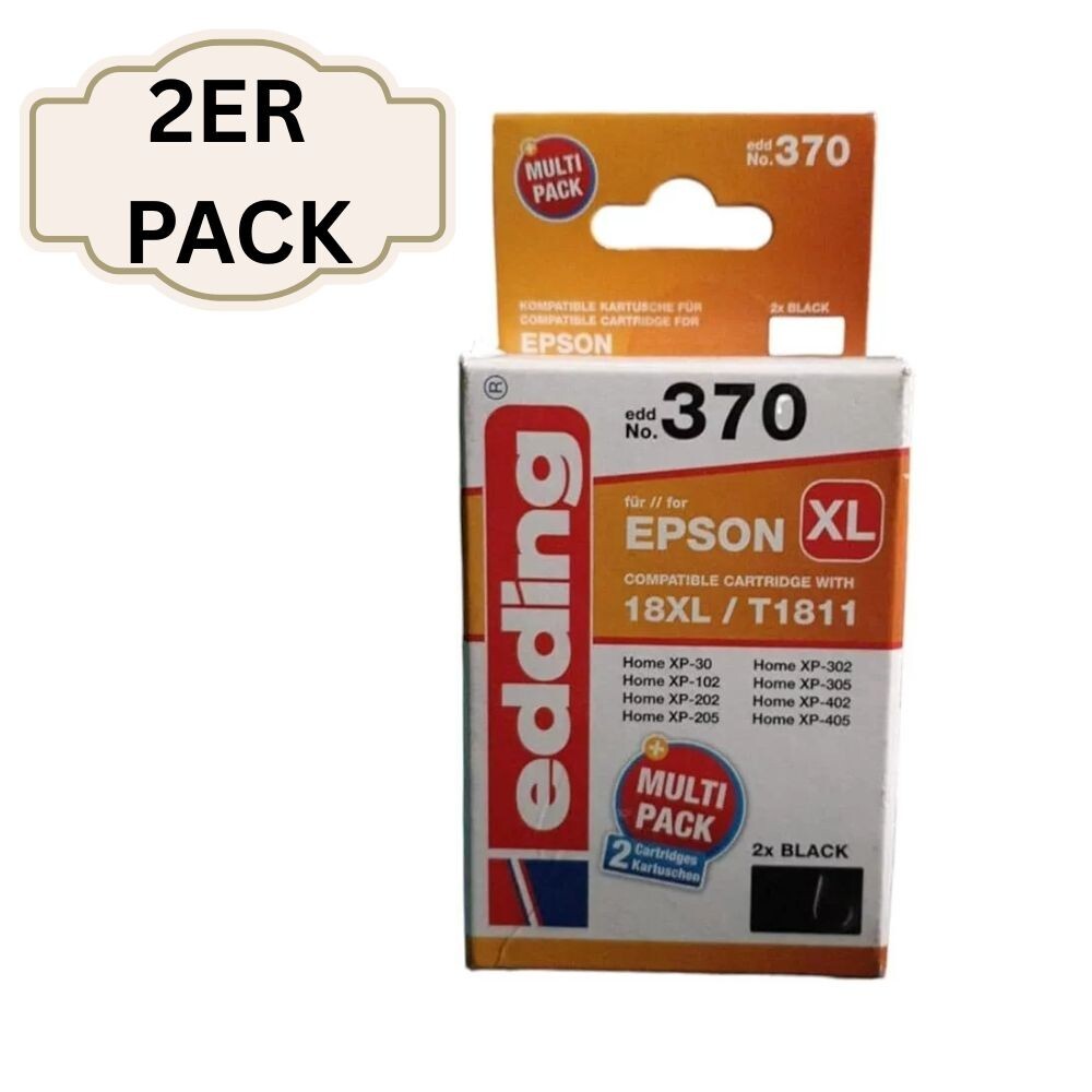Edding 368 Druckerpatrone Ersetzt Epson 18XLT1813 30ML Kartusche 2ER PACK 3590₽