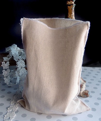 Linen Pouch Bags with Serged Edges - Choose Thread color and Size. - Picture 8 of 13