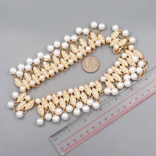 Mujeres Oro Perla Dijes Cuello Gargantilla Collar Rugiente Años veinte Diseño Joyería 7 - Imagen 7 de 7