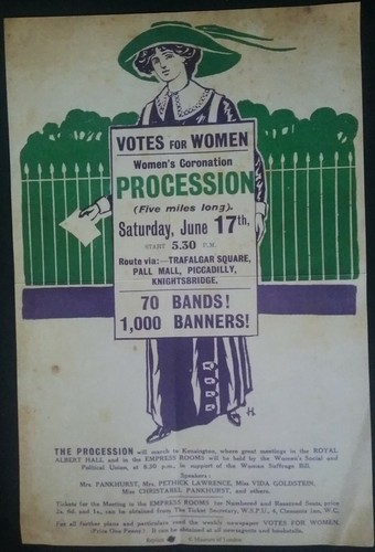 SUFFRAGETTE MOVEMENT POSTER ,JUNE 17th, exact reproduction, lots of items listed - Picture 3 of 8