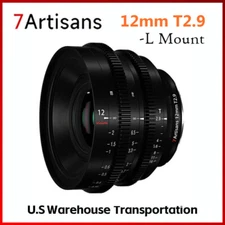 US 7artisans 12mmT2.9 APS-C Cine Lens Leica L Mount For Large Aperture 100°Wide 