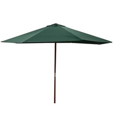 Ombrellone grande cm 350 tessuto forte 180gr x mq verde con 8 stecche e palo in 