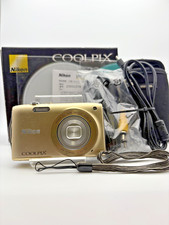 N MINT Nikon COOLPIX S3300 16.0MP 6x Compact Digital Camera Gold From JAPAN 29