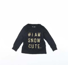 NEXT Girls Black Cotton Blend Cami Pyjama Top Size 2 Years christmas