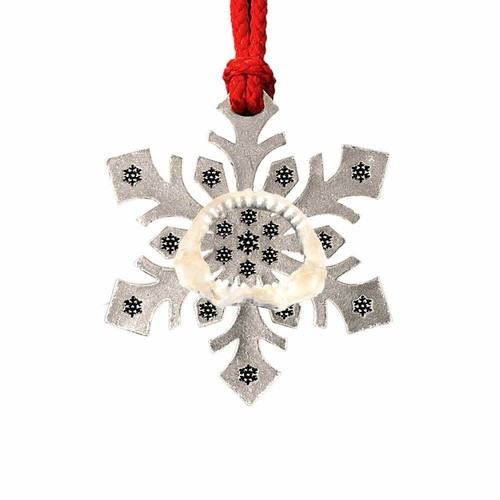 Pewter Shark Snowflake Christmas Tree Ornament (30 Options) Made in the USA - Picture 41 of 41