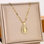 Stainless Steel Chain Fashion Jewelry Womens Necklace Heart Pendant Gold Silver