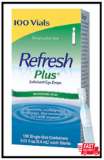 Refresh plus Lubricant Eye Drops, 100 Single Use Containers Preservative Free...