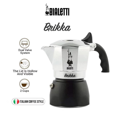 Bialetti Brikka Moka Express 2 & 4 Cup Stovetop Coffee Espresso Maker Aluminium - Bild 22 von 33