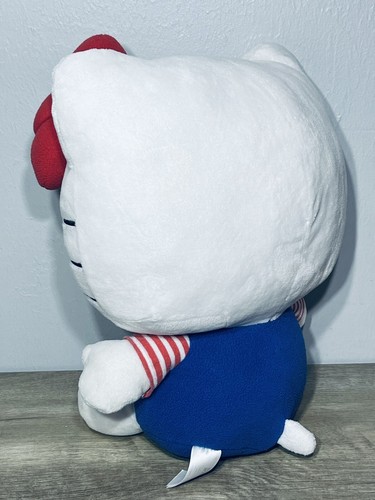 Sanrio Hello Kitty Plush Stuffed Animal Toy BOW Included Red White Blue Cat RARE - Imagen 6 de 12