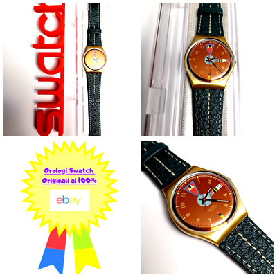 Swatch Gent Green Boca GX402 1989 Vintage Armbanduhr 90er Neu NOS